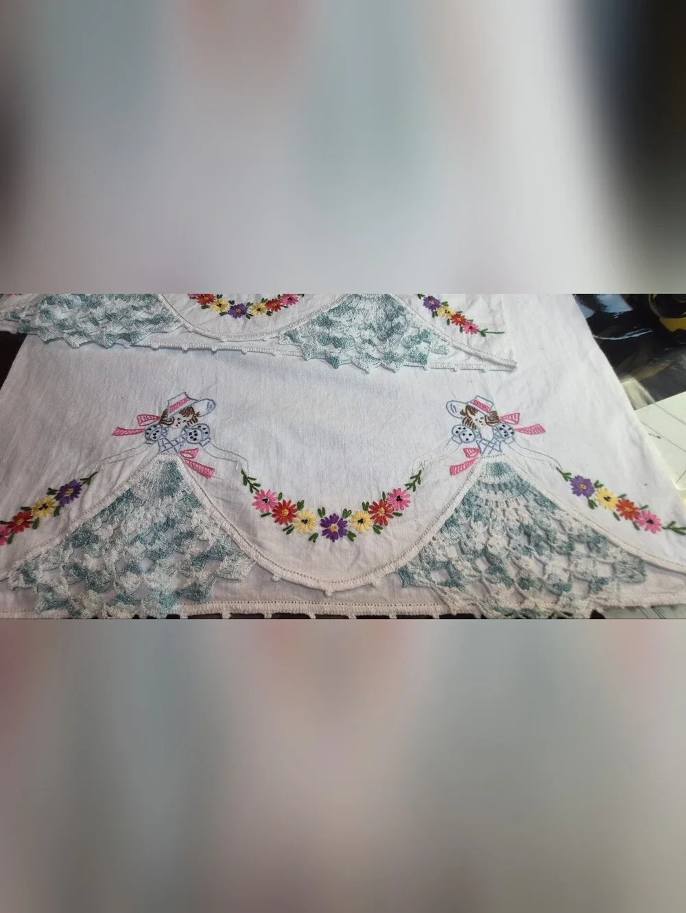 handcrafted white embroidered